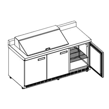 Delfield ST4472N-18M Mega Sandwich/Salad Top Refrigerator Delfield ST4472N-18M Mega Sandwich/Salad Top Refrigerator