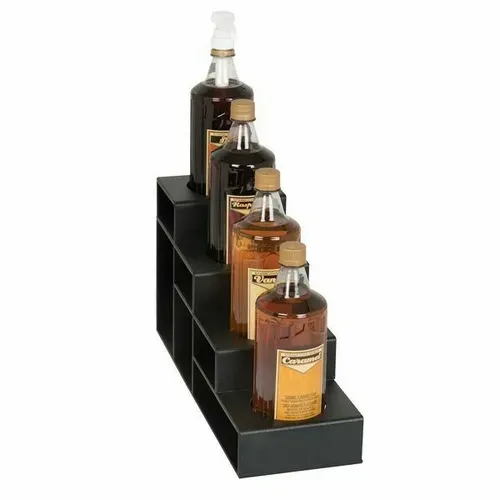 Dispense-Rite CTBH-4BT Lighted Liquor Bottle Display, Countertop, 4-Tier with , 4 Bottle Capacity - 6.00"W x 17.00"D x 9.13"H