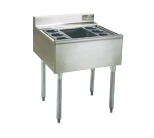 Eagle Group B3CT-16D-22-7 2200 Series Underbar Cocktail Unit, Stainless and Galvanized Steel with 75 lbs. Ice Capacity 8-Bottle Storage 7-Circuit Built-In Cold Plate - 36"W x 24"D with 75 lbs. Ice Capacity 8-Bottle Storage 7-Circuit Built-In Cold Plate - 36"W x 24"D