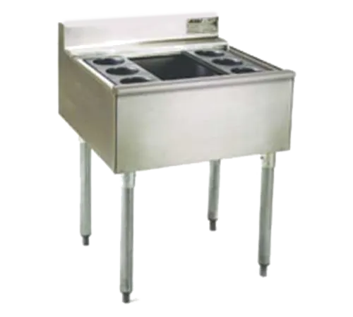 Eagle Group B3CT-22-7-X 2200 Series Underbar Cocktail Unit, Stainless and Galvanized Steel with 63 lbs. Ice Capacity 8-Bottle Storage 7-Circuit Built-In Cold Plate - 36"W x 24"D with 63 lbs. Ice Capacity 8-Bottle Storage 7-Circuit Built-In Cold Plate - 36"W x 24"D