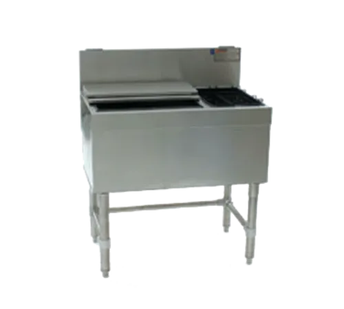 Eagle Group BCT36R-19 Spec-Bar Combo Ice Bin/Bottle Unit, Stainless and Galvanized Steel with 67 lbs. Ice Capacity 6-Bottle Storage - 36"W x 19"D with 67 lbs. Ice Capacity 6-Bottle Storage - 36"W x 19"D