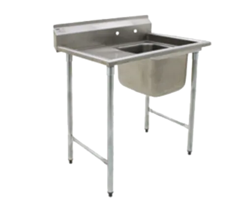 Eagle Group 414-24-1-18L Commercial Sink, (1) One Compartment, Stainless Steel Construction with Galvanized Steel Legs and With Left-hand Drainboard - 46.75" W