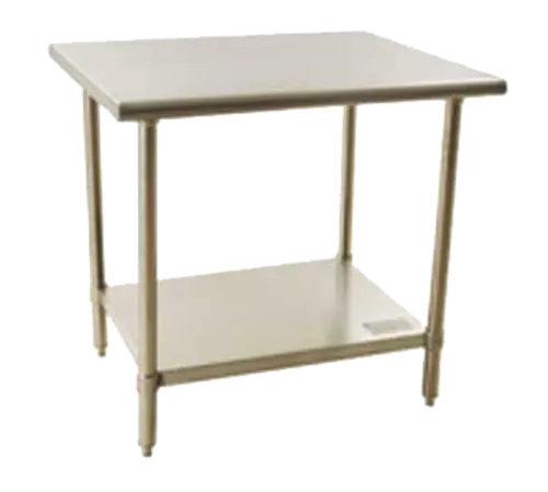 Eagle Group BPT-2496SL Work Table, 18 Gauge Stainless Steel Top with Stainless Steel Undershelf and without Backsplash - 96"W x 24"D