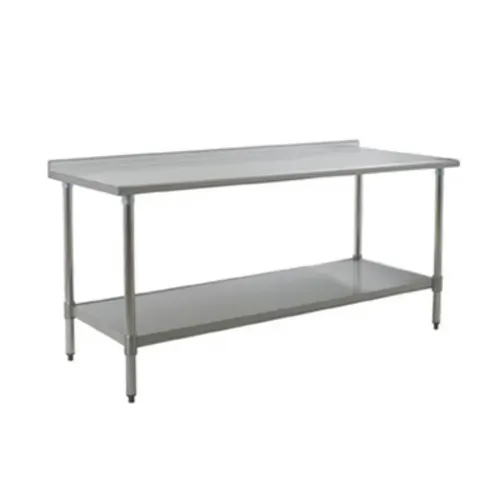 Eagle Group BPT-3072SB-UT Work Table, Stainless Steel Top with Stainless Steel Undershelf and 1 1/2" Backsplash - 72"W x 30"D