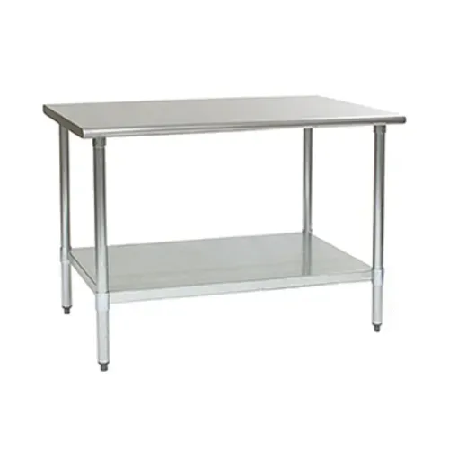 Eagle Group BPT-3096B Work Table, Stainless Steel Top with Galvanized Steel Undershelf and without Backsplash - 96"W x 30"D
