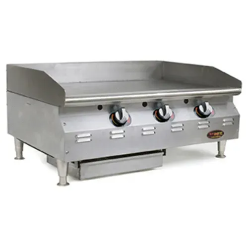 Eagle Group CLAGGD-48-NG RedHots® Chef's Line® 48'' Countertop Gas Griddle with Manual Controls - 125,000 BTU
