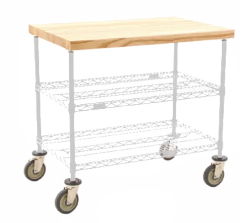 Eagle Group DC2448W Open Base White Epoxy Finish 2 Shelf Utility Cart, with 5" casters - 24"W x 48"L x 34"H