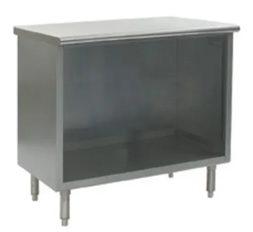 Eagle Group OB3036SE Open Front Cabinet Base Work Table, with 14 Gauge Type 304 Stainless Steel Top, and without Backsplash - 36"W x 30"D x 34.5"H