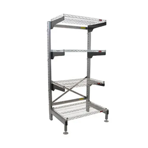 Eagle Group Q1866VG76-4 Q-LEVER Cantilever Shelving Unit,  4-tier,  70"W x 23"D x 76"H overall size