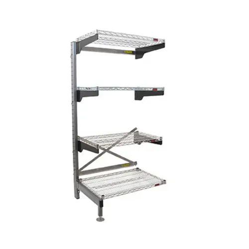 Eagle Group Q1866VG76A-4 Q-LEVER Cantilever Add-On Shelving Unit,  4-tier,  67-1/2"W x 23"D x 76"H overall size