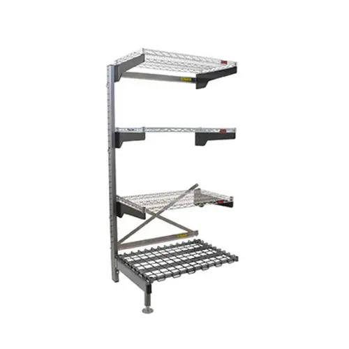 Eagle Group Q2136VG76A-4D Q-LEVER Cantilever Add-On Shelving Unit,  4-tier,  37-1/2"W x 26"D x 76"H overall size
