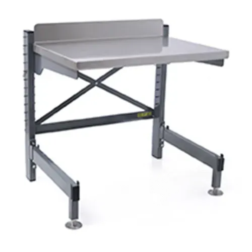 Eagle Group Q2436V36-WO Q-LEVER Worktable,  open base,   36"W x 24"D 14/304 stainless steel table top with 4-1/2"H backsplash