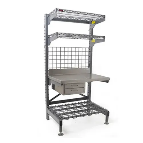 Eagle Group Q3042V76-US Q-LEVER Utility Station, (2) uprights with Valu-Master® gray epoxy finish