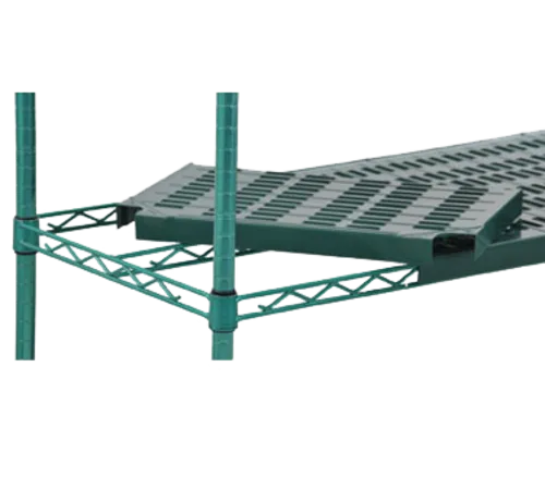 Eagle Group QPF-QA1824VG-GL QuadPLUS™ NSF Wire Quad-Adjust® Frame with Louvered Green Polymer Shelf Mat - 24"W x 18"D