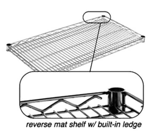 Eagle Group RM2448C 250 lb. Capacity Chrome Reverse Mat Wire Shelf - 48"W x 24"D