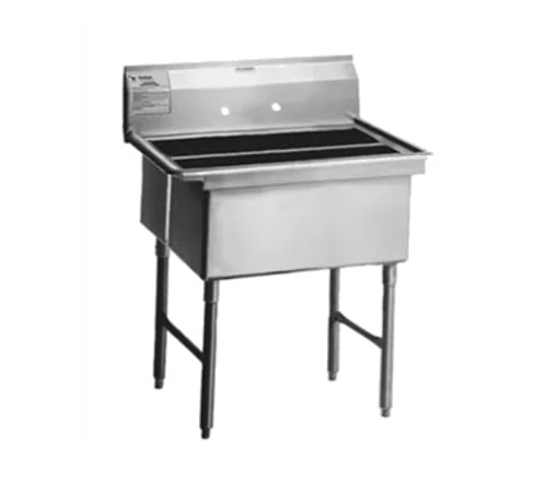 Eagle Group SFN2832-2-14/3 Commercial Sink, (2) Two Compartment, 14 Gauge Stainless Steel Construction with Stainless Steel Legs and without Drainboard - 37" W