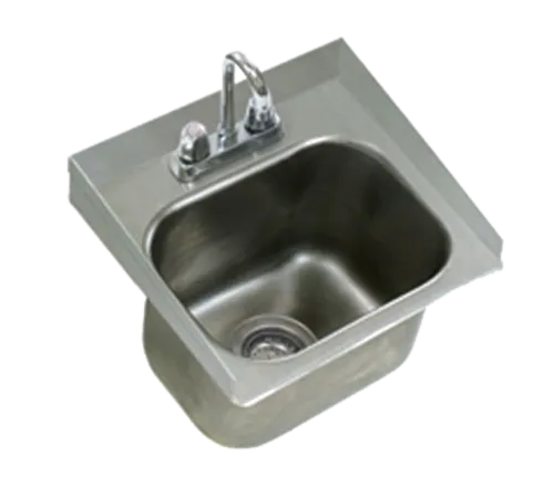 Eagle Group SR20-12-6.5-1 Self-Rimming 20 Gauge Type 304 Stainless Steel 20" x 12" x 6-1/2" 1 Compartment Drop-In Sink / Deck Mounted Gooseneck Faucet