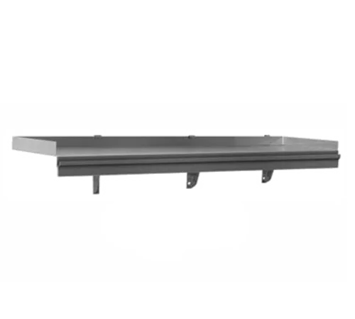 Eagle Group SWS1272TR-16/4-X 16 Gauge Type 430 Stainless Steel Wall-Mounted Shelf - 72"W x 12"D