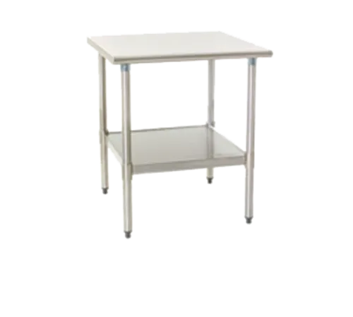 Eagle Group T2448SEB-1X Work Table, 16 Gauge Stainless Steel Top with Undershelf, Stainless Steel Legs and without Backsplash - 48"W x 24"D x 36.13"H