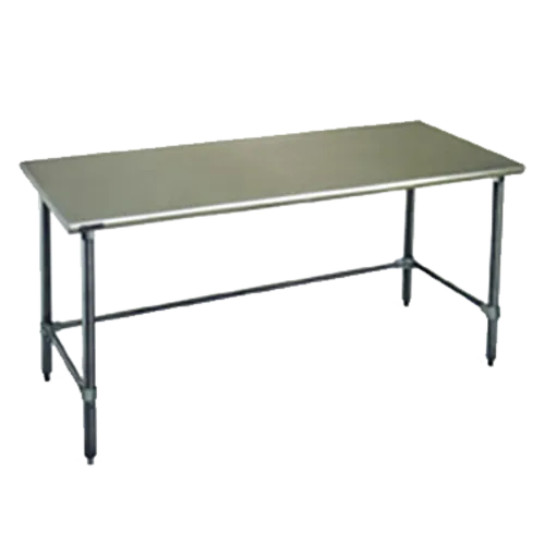 Eagle Group T2448STE Work Table, 14 Gauge Stainless Steel Top with Open Base, Stainless Steel Legs and without Backsplash - 48"W x 24"D x 35.13"H
