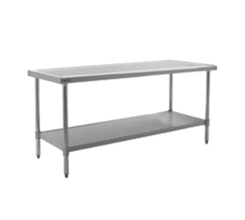 Eagle Group T3648SEM Work Table, 14 Gauge Stainless Steel Top with Undershelf, Stainless Steel Legs and without Backsplash - 48"W x 36"D x 36.13"H