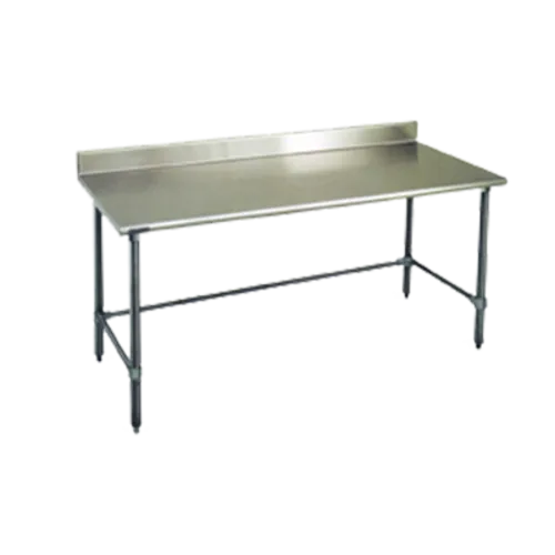 Eagle Group T3648STEB-BS Work Table, 16 Gauge Stainless Steel Top with Open Base, Stainless Steel Legs and 4-1/2"H Backsplash - 48"W x 36"D x 39.63"H