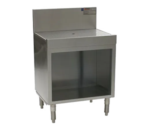 Eagle Group WBOB24-24 Underbar Drainboard, 24" L x 24"D - Open Cabinet Base with Adjustable Shelf