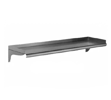 Eagle Group WS1060-16/4 NSF 16 Gauge Type 430 Stainless Steel Wall-Mounted Shelf - 60"W x 10"D