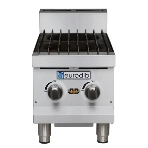 Eurodib USA T-HP212 Burner Countertop Gas Hotplate / Range with Controls -