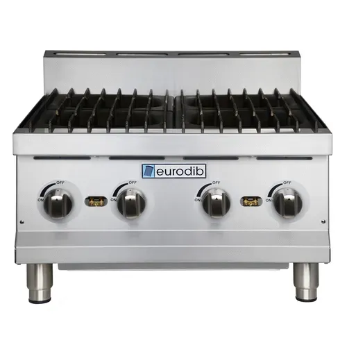 Eurodib USA T-HP424 Burner Countertop Gas Hotplate / Range with Controls -