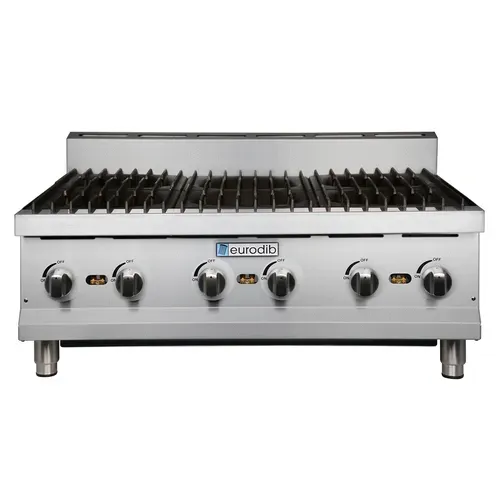 Eurodib USA T-HP636 Burner Countertop Gas Hotplate / Range with Controls -