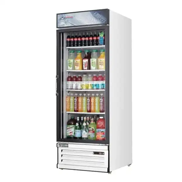 Everest Refrigeration EMGR24 28.38'' White 1 Section Swing Refrigerated Glass Door Merchandiser