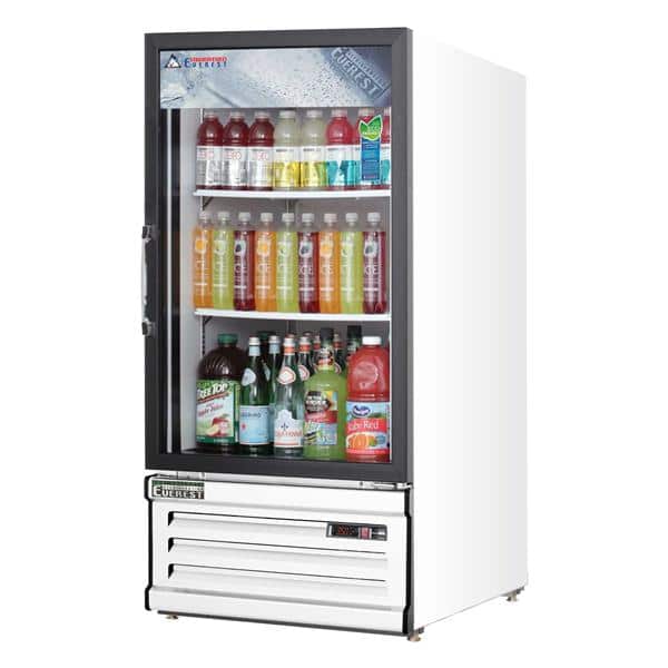 Everest Refrigeration EMGR8 24'' White 1 Section Swing Refrigerated Glass Door Merchandiser Everest Refrigeration EMGR8 24'' White 1 Section Swing Refrigerated Glass Door Merchandiser