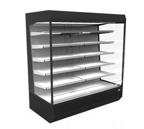Federal Industries LMD4878R 49.8'' Black Vertical Air Curtain Open Display Merchandiser with 5 Shelves Federal Industries LMD4878R 49.8'' Black Vertical Air Curtain Open Display Merchandiser with 5 Shelves