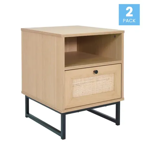 Flash Furniture Flash Furniture 2-EV-ST4043-ZZ-NAT-GG Malaki Nightstands or End Tables