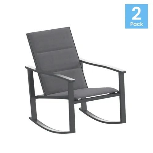 Flash Furniture Flash Furniture 2-FV-FSC-2315N-BLK-GG Rocking Chair