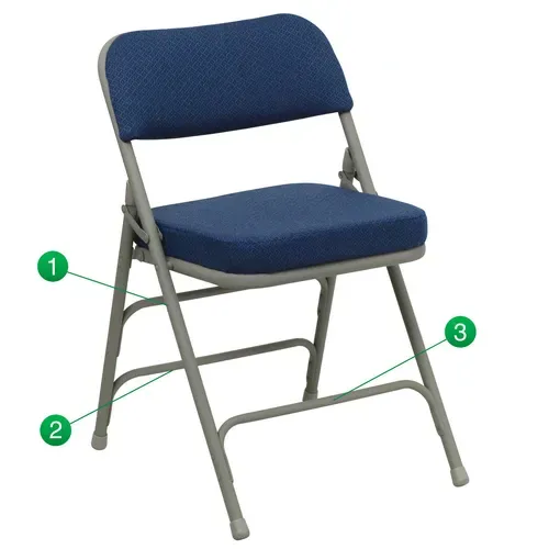 Flash Furniture 2-HA-MC320AF-NVY-GG Hercules Series Premium Folding Chair