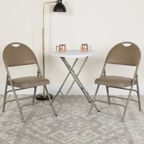 Flash Furniture 2-HA-MC705AV-3-BGE-GG Hercules Series Extra Large Ultra-Premium Folding