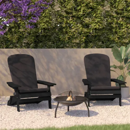 Flash Furniture 2-JJ-C14505-CSNGY-BLK-GG Charlestown Folding Adirondack Chair