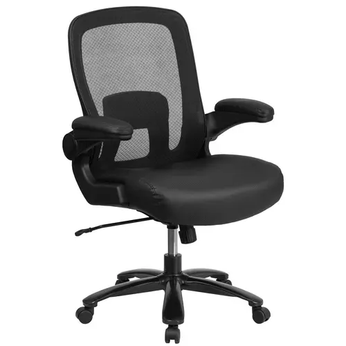Flash Furniture BT-20180-LEA-GG Hercules Series Big & Tall Executive Swivel
