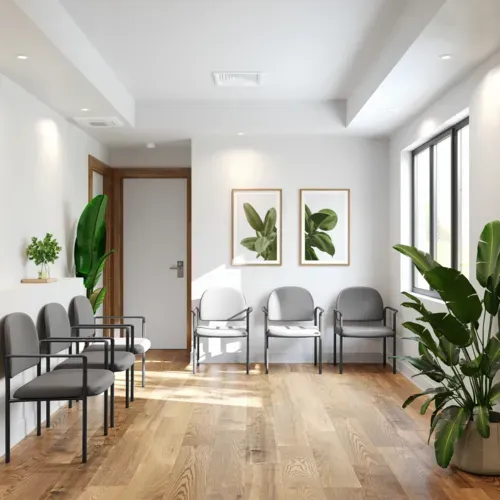 Flash Furniture Flash Furniture BT-516-1-GRY-VINYL-GG Tiffany Reception Side Chair with Arms