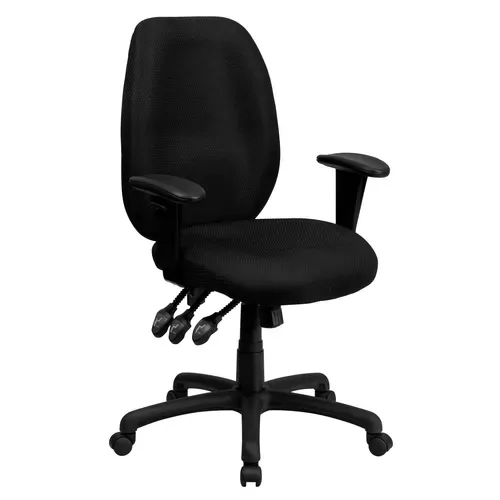 Flash Furniture BT-6191H-BK-GG Ergonomic Executive Swivel Office/Task Chair