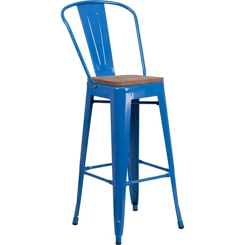 Flash Furniture CH-31320-30GB-BL-WD-GG Bar Stool