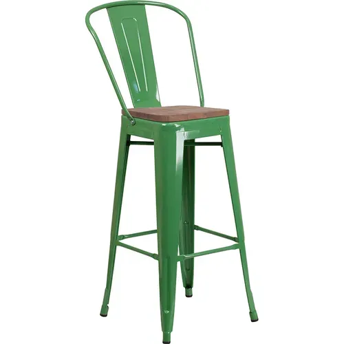 Flash Furniture CH-31320-30GB-GN-WD-GG Bar Stool