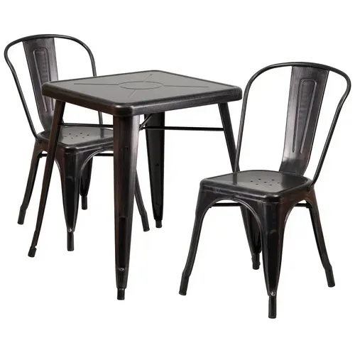 Flash Furniture CH-31330-2-30-BQ-GG Table and Chair Set