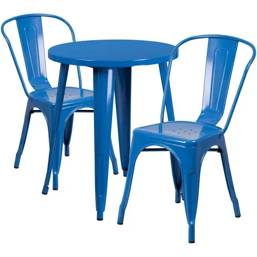 Flash Furniture CH-51080TH-2-18CAFE-BL-GG Table and Chair Set