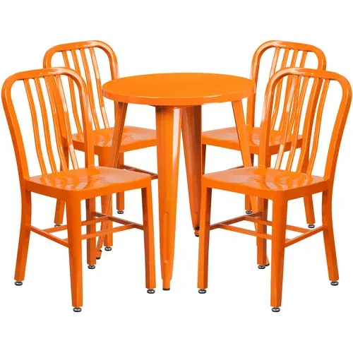 Flash Furniture CH-51080TH-4-18VRT-OR-GG Table and Chair Set