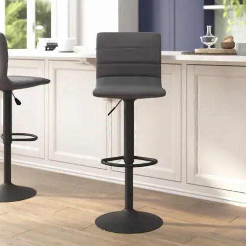 Flash Furniture Flash Furniture CH-92023-1-GYBK-GG Swivel Bar Stool