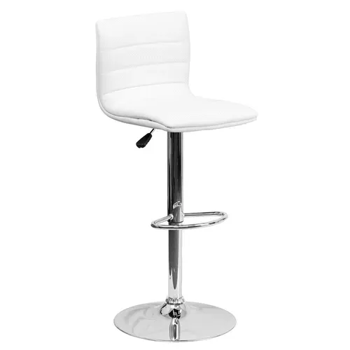 Flash Furniture CH-92023-1-WH-GG Swivel Bar Stool