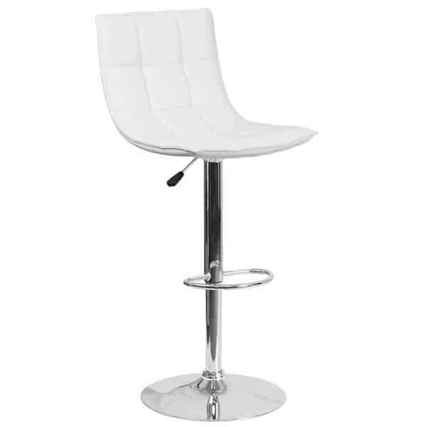 Flash Furniture CH-92026-1-WH-GG Swivel Bar Stool Flash Furniture CH-92026-1-WH-GG Swivel Bar Stool